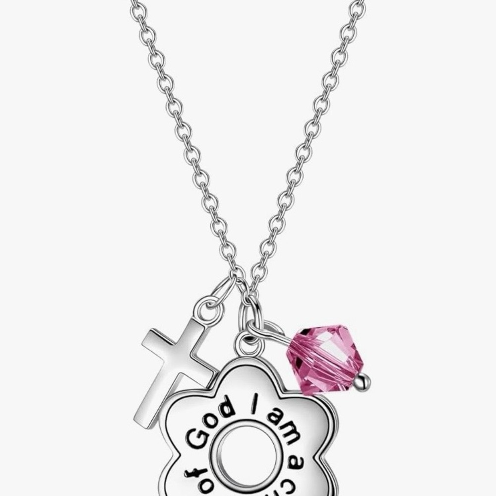 I Am a Child of God Daisy Necklace Jewelry for Baptism, Communion,Gifts.NEW